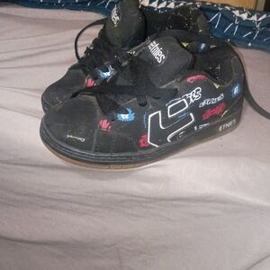 Etnies Kids Black Sneakers with Colorful Accents